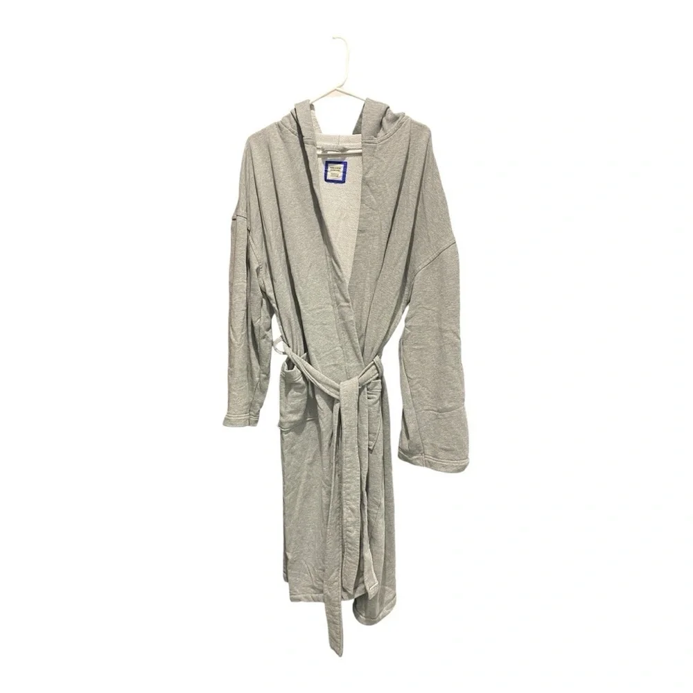UNISEX HOODED BATHROBE SWEATSHIRT MATERIAL fleece lining Mothers Day gift sporty